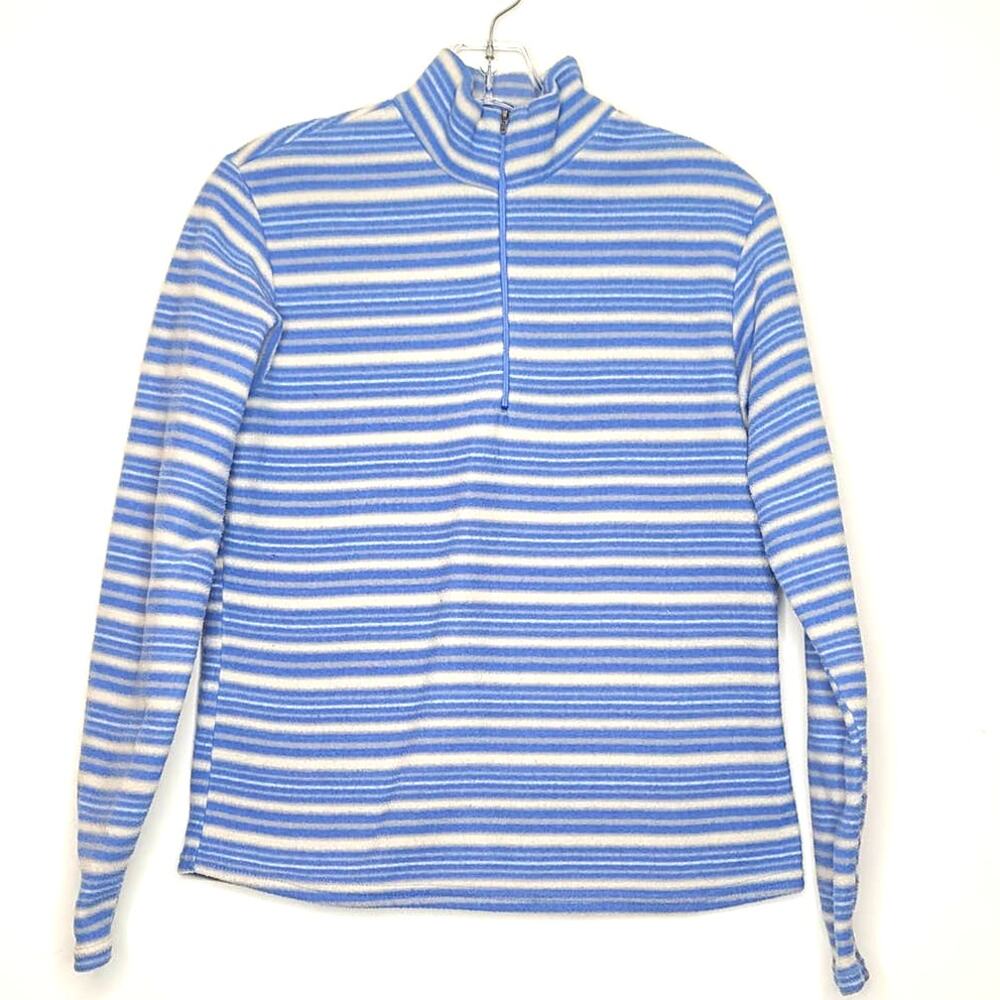 Patagonia Capilene blue white fleece 1/4 quarter zip pullover jacket - small